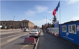 В Красноярске на площади Революции начали готовить котлован под станцию метро (видео)