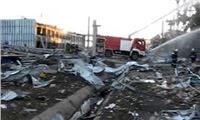 Последствия взрыва на Ачинском НПЗ.